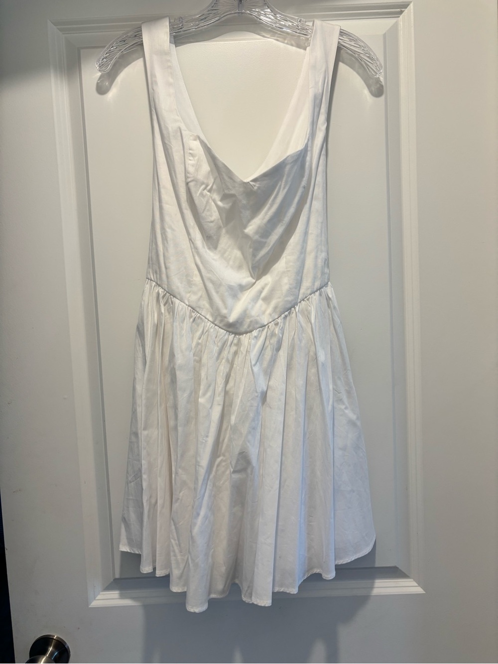 B. Darlin White V-Neck Sleeveless Dress